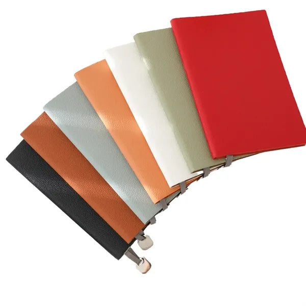 A5 Pebble-Grain Leather Notebook With Lined Pages