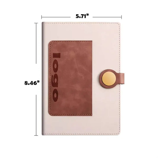 Magnetic Closure Notebook With Lined Pages And Card Slot