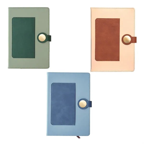 Magnetic Closure Notebook With Lined Pages And Card Slot
