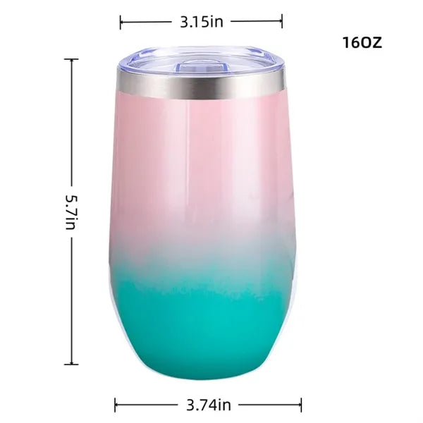16oz Eggshell Double-Wall 304 Stainless Steel Vacuum Tumbler