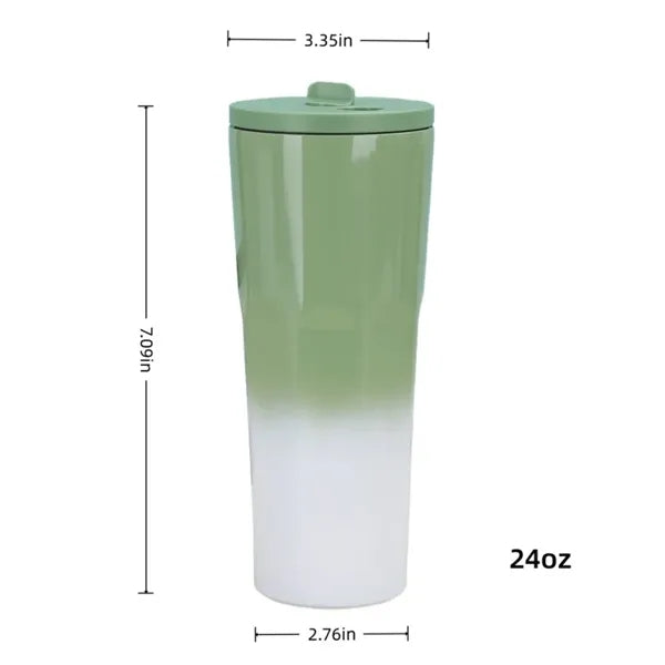 24oz Gradient Vacuum Tumbler with Straw