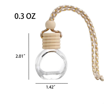 Elegant Transparent Glass Perfume Car Hanging Bottle