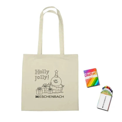 Custom Canvas Coloring Tote Bag Set