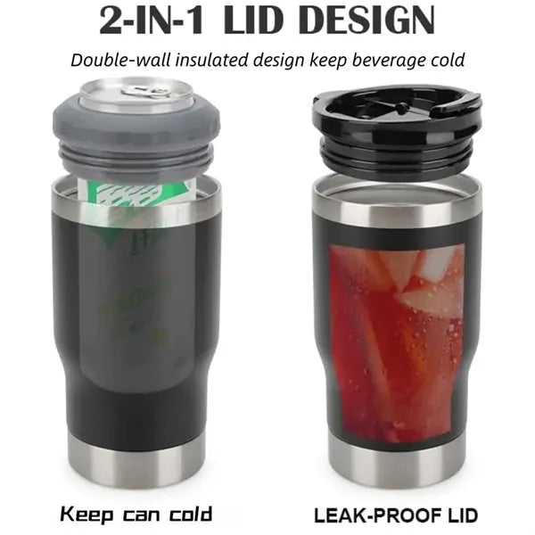 14oz Stainless Steel Can Holder Cooler with Opener