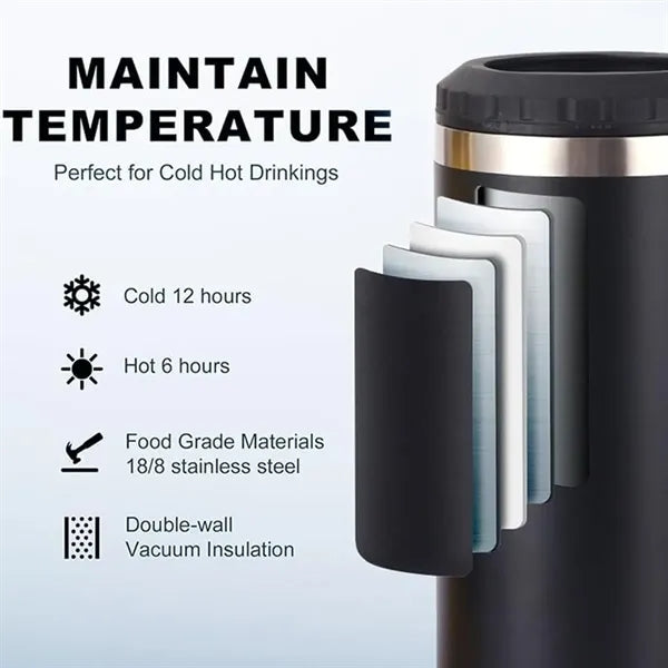 14oz Stainless Steel Can Holder Cooler with Opener