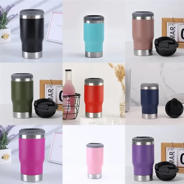 14oz Stainless Steel Can Holder Cooler with Opener