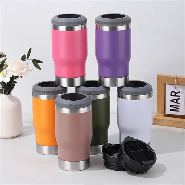 14oz Stainless Steel Can Holder Cooler with Opener