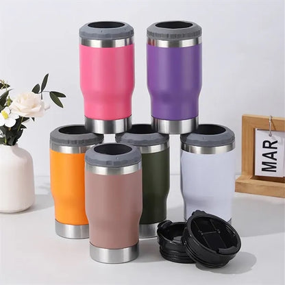 14oz Stainless Steel Can Holder Cooler with Opener