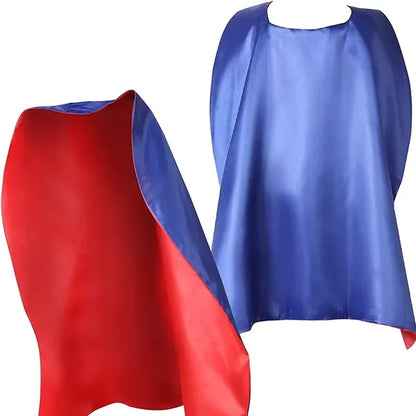 Double Layers Kid Superhero Cape with Eye Mask