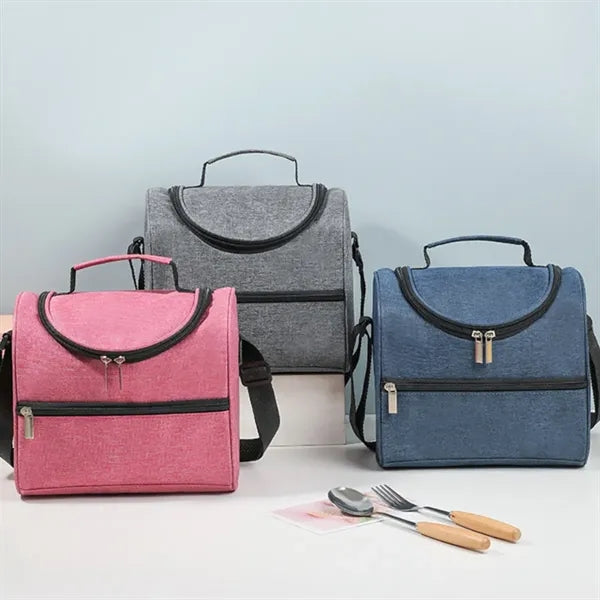 Large capacity camping picnics insulated lunch cooler bag