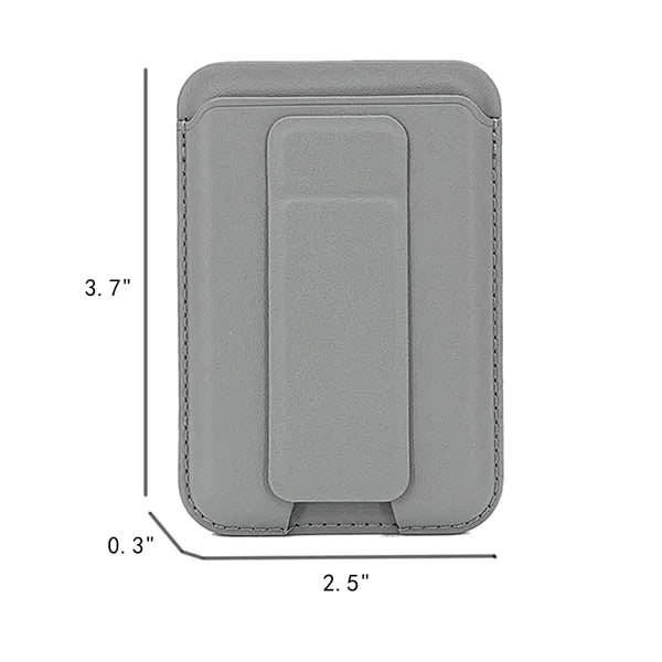 2 In 1 Slim Magnetic Leather Card Holder & Phone Stand