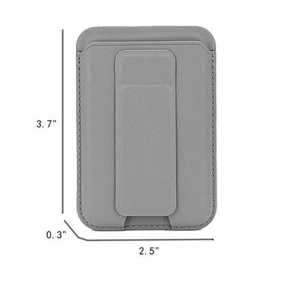 2 In 1 Slim Magnetic Leather Card Holder & Phone Stand