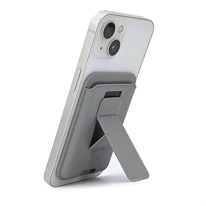 2 In 1 Slim Magnetic Leather Card Holder & Phone Stand