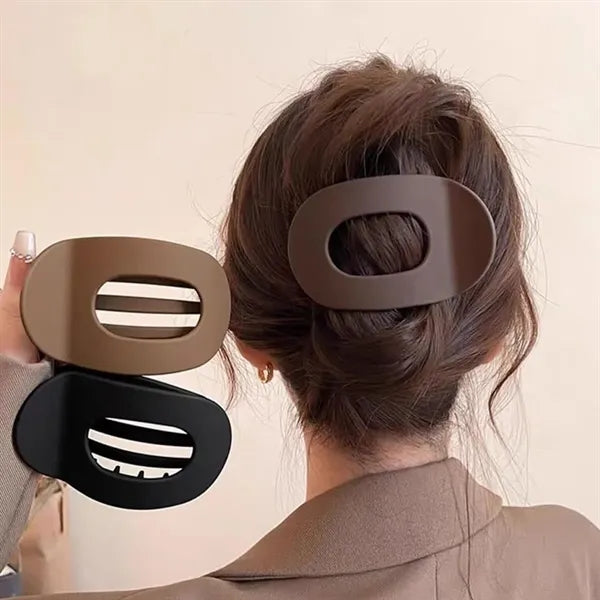 Anti-slip Frosted Flat Round Hair Clip