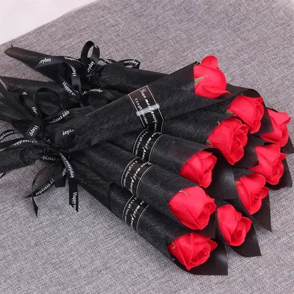 Gift wedding rose carnation artificial soap flower bouquet