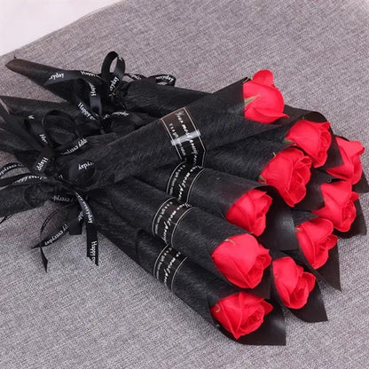Gift wedding rose carnation artificial soap flower bouquet