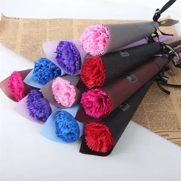Gift wedding rose carnation artificial soap flower bouquet