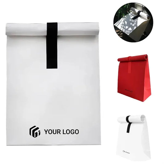 Customizable large capacity gift packaging kraft paper bag