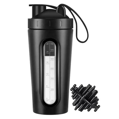 28oz Insulated Protein Shaker Bottle with Visible Window