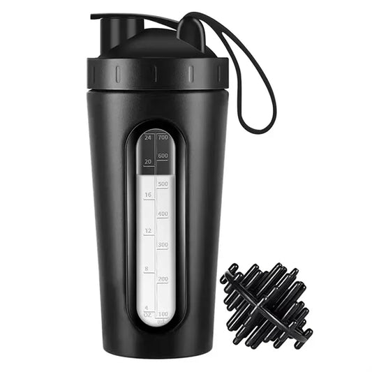 28oz Insulated Protein Shaker Bottle with Visible Window