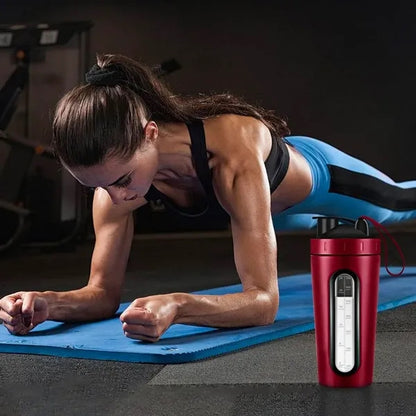 28oz Insulated Protein Shaker Bottle with Visible Window