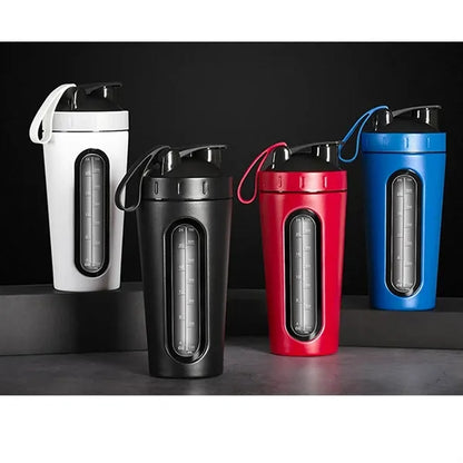 28oz Insulated Protein Shaker Bottle with Visible Window
