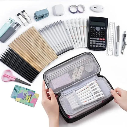 Large Storage Pencil Case For College & High School