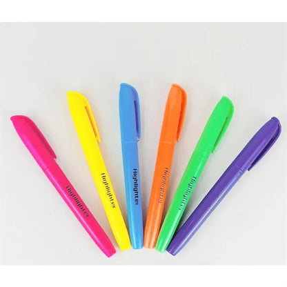 Assorted Colors Highlighters Chisel Tips For School Supplies