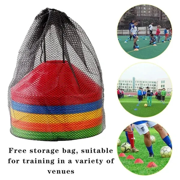 Football Training Discs with Mesh Bag