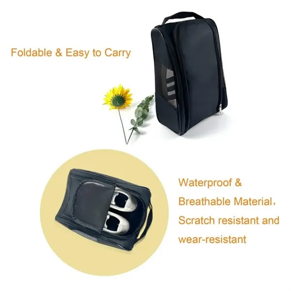 Outdoor Waterproof Mesh Golf Shoe Bags
