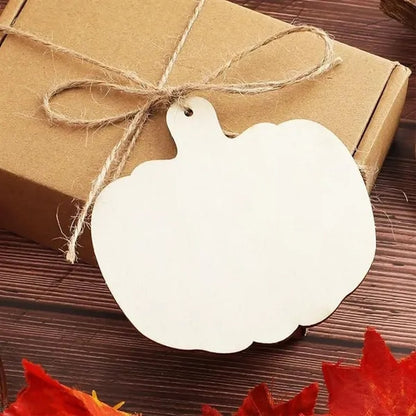 Halloween Wooden Pumpkin Cutouts Blank Hanging Ornaments