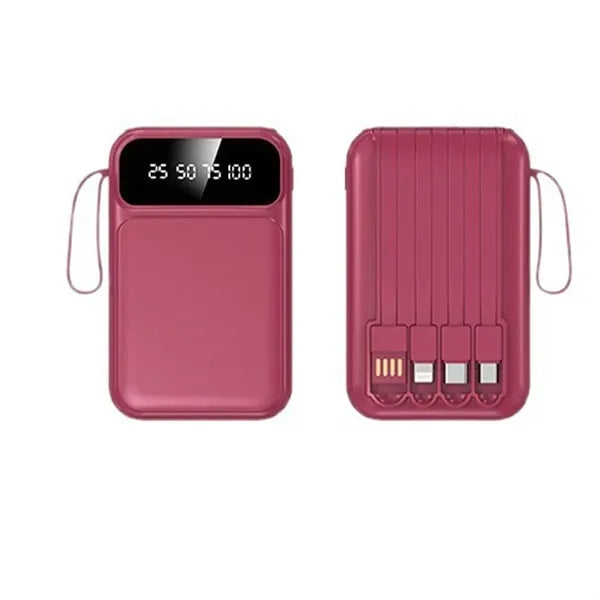 Mini Portable Power Bank with Cable Compact Lightweight