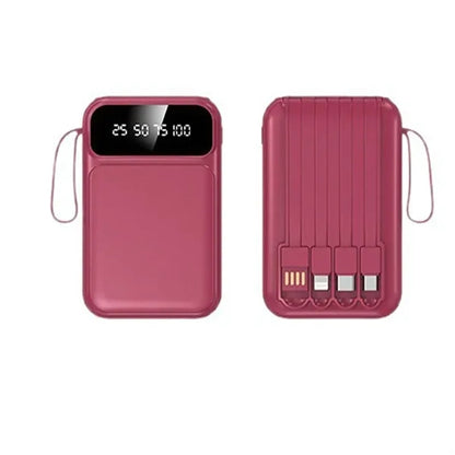 Mini Portable Power Bank with Cable Compact Lightweight