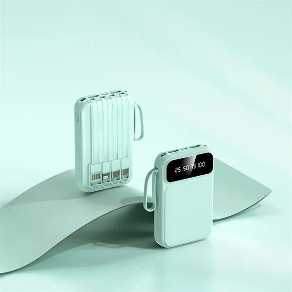 Mini Portable Power Bank with Cable Compact Lightweight