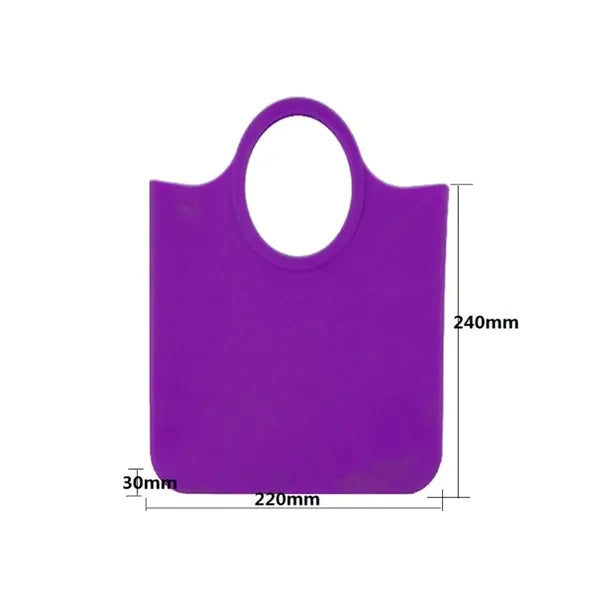 Custom Silicone Beach Grocery Tote Bag with Round Handles
