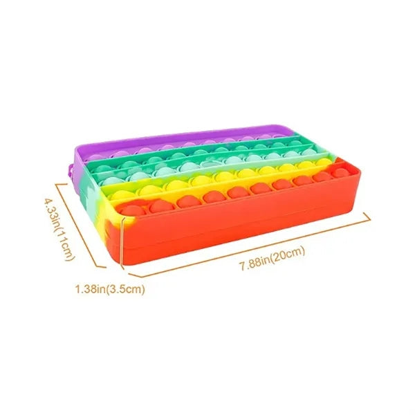 Custom Pop It Fidget Stress Relief Pencil Case Sensory Pouch
