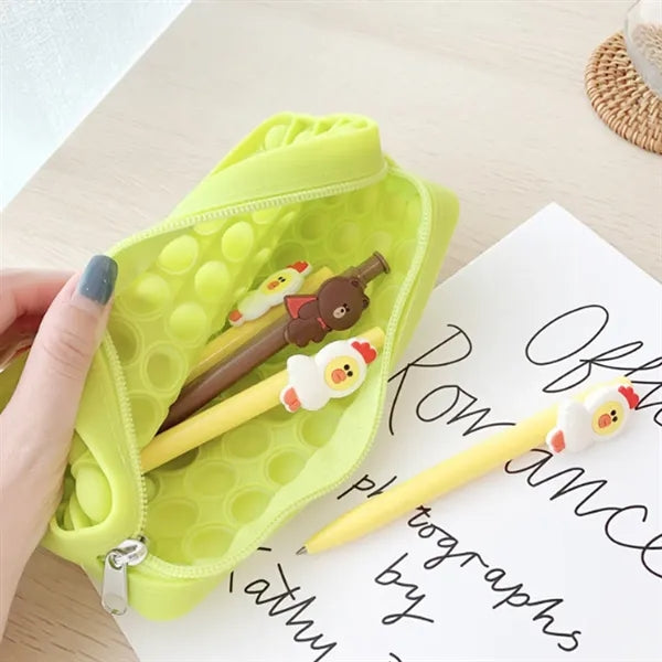 Custom Pop It Fidget Stress Relief Pencil Case Sensory Pouch