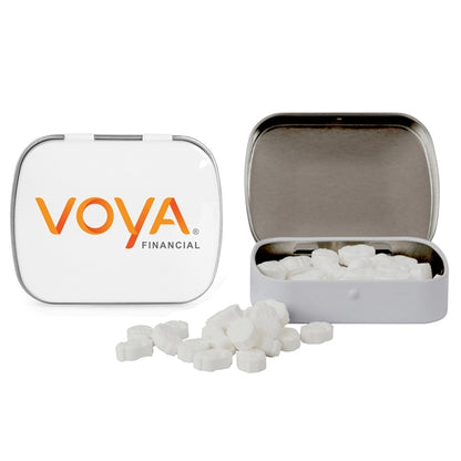 Domed Tin with Dollar Sign Shaped Mints