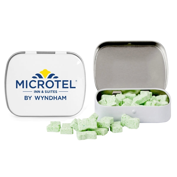 Domed Tin with Flag Shaped Mints