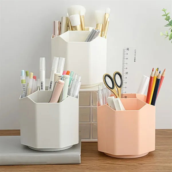 Multifunction Rotated Pen Holders 5 Slot Desk Organizers