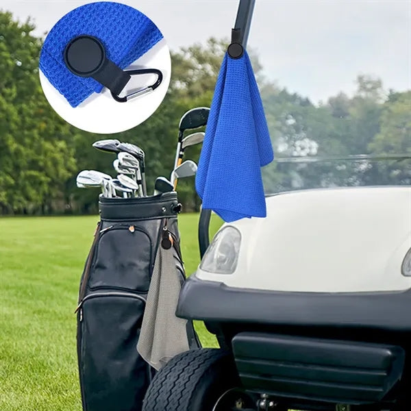 Microfiber Golf Cleaning Towels with Carabiner Clip