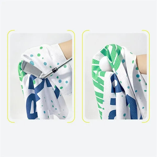 Microfiber Golf Cleaning Towels with Carabiner Clip