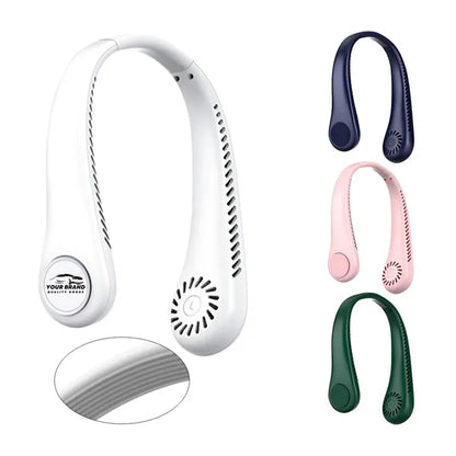 Outdoor Mini Neck Hanging Fans Leafless Silent Cooling Fans