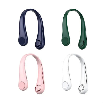 Outdoor Mini Neck Hanging Fans Leafless Silent Cooling Fans