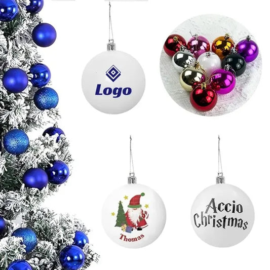 Custom Plastic Christmas Tree Balls Christmas Ornaments