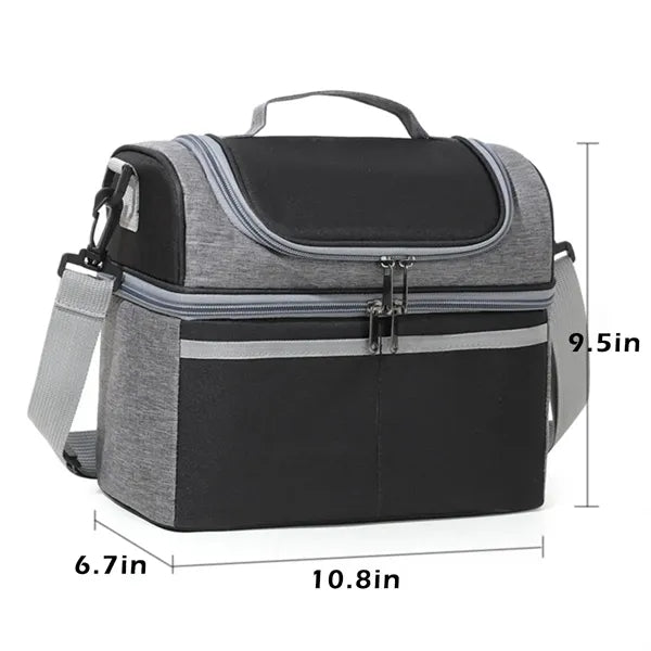 Double Layer Leakproof Insulated Refrigerated Box Tote Bag