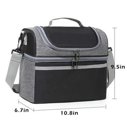 Double Layer Leakproof Insulated Refrigerated Box Tote Bag