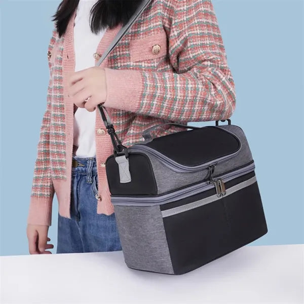 Double Layer Leakproof Insulated Refrigerated Box Tote Bag