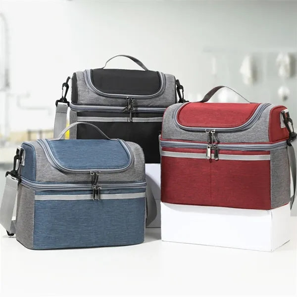 Double Layer Leakproof Insulated Refrigerated Box Tote Bag