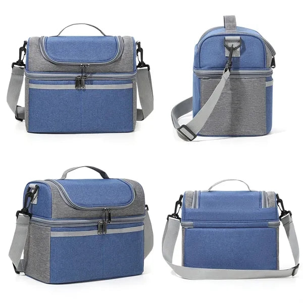 Double Layer Leakproof Insulated Refrigerated Box Tote Bag